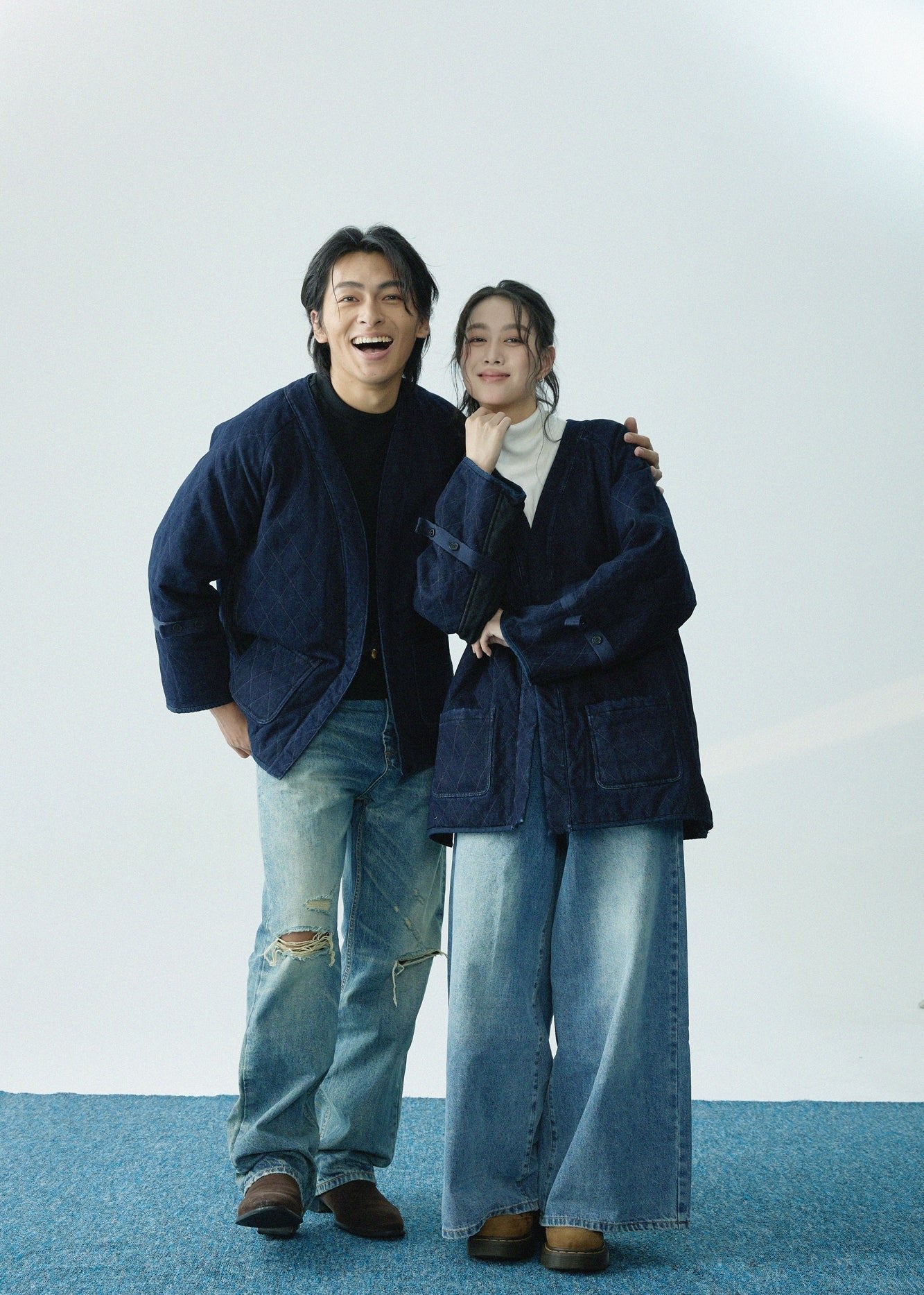 【Limited Edition】Wealth Serpent Embroidery Double Sided Haori【玉京子】 - Full House Denim & Workshop