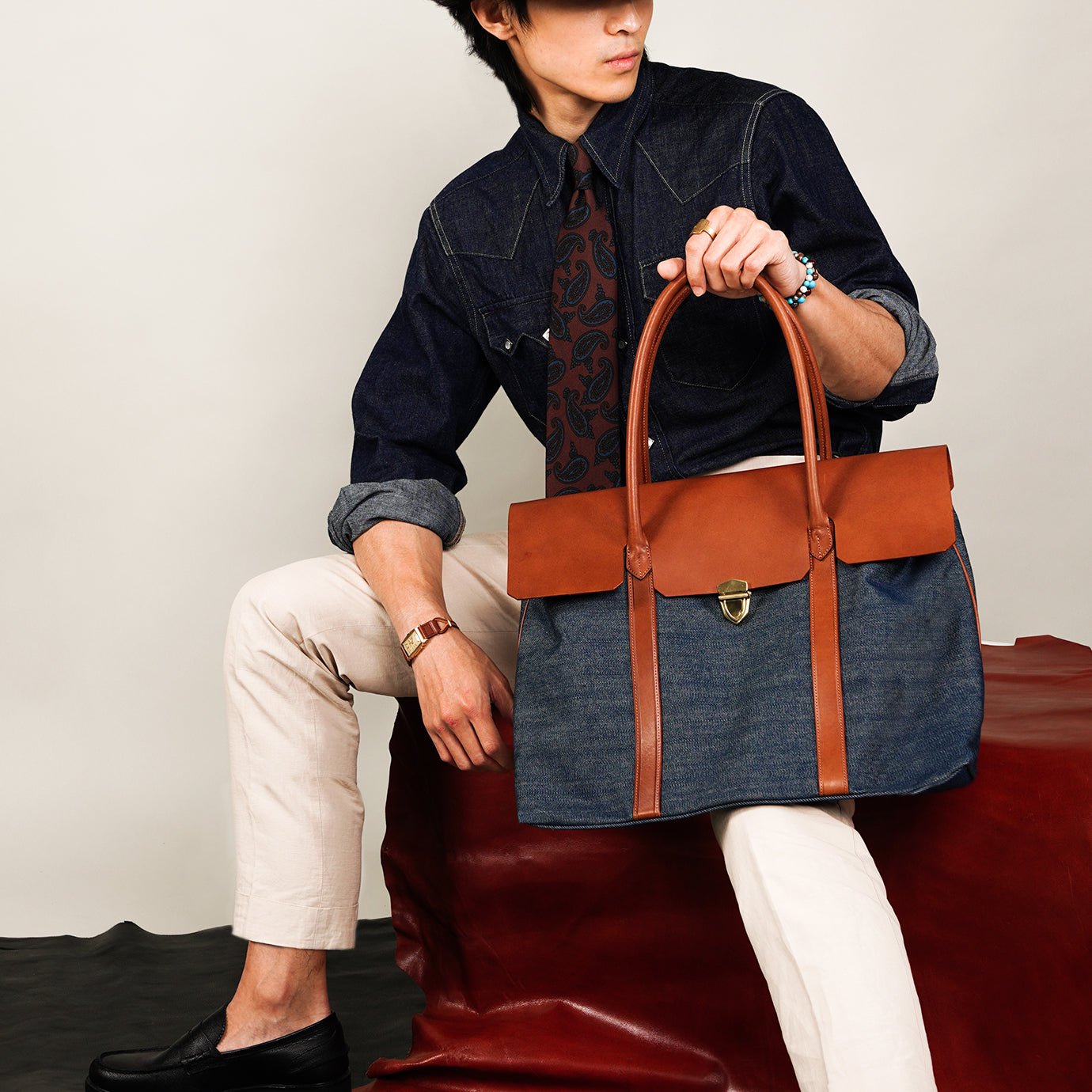 【感謝支持 已全數售罄】 Made In Eden x FHDW - Kaihara Japanese Denim Bag - Full House Denim & Workshop