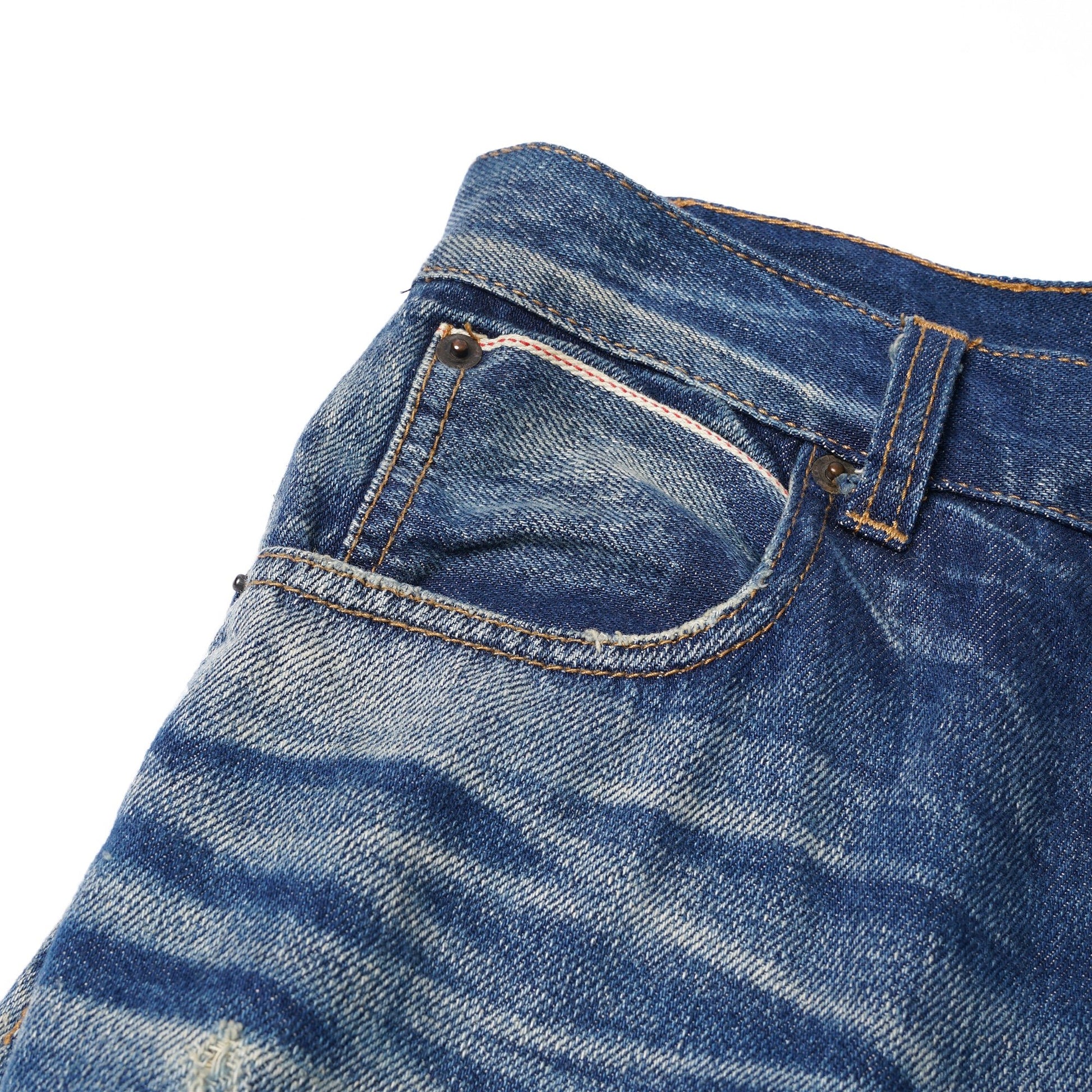 【訂製】No.1 13oz. Dirty Washed Damaged Jeans - Full House Denim & Workshop