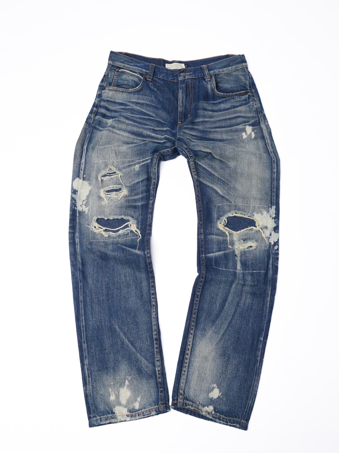 【訂製】No.1 13oz. Dirty Washed Damaged Jeans - Full House Denim & Workshop