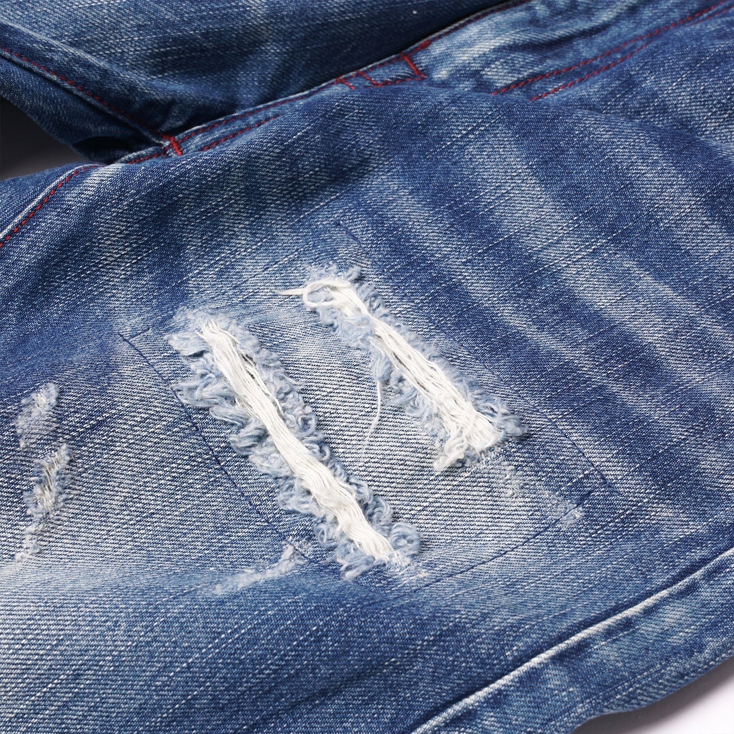 【訂製】No.29 Damaged Washed Slim Fit Jeans - Full House Denim & Workshop