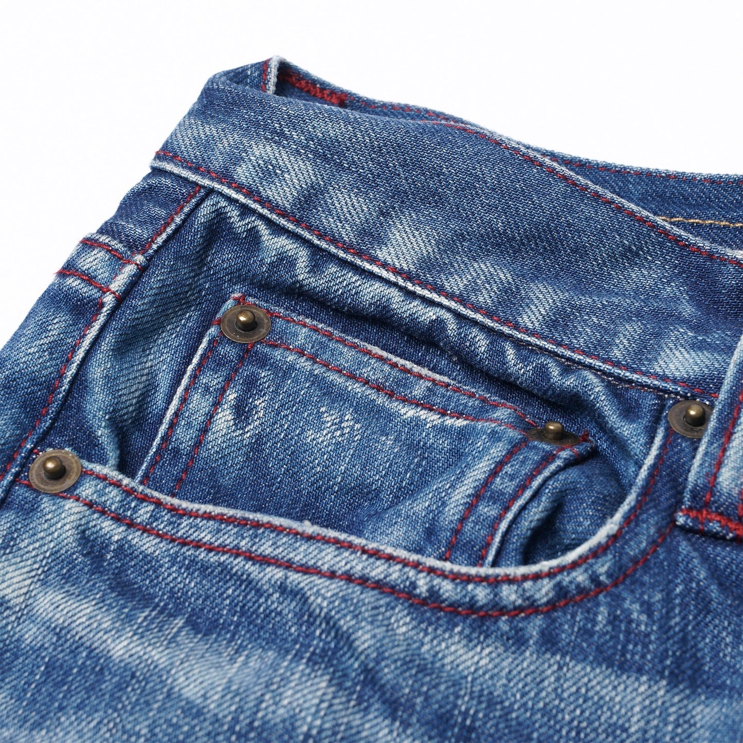 【訂製】No.29 Damaged Washed Slim Fit Jeans - Full House Denim & Workshop