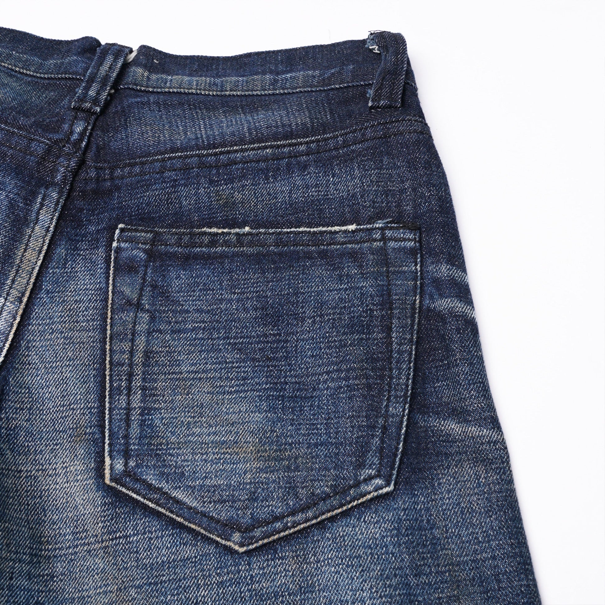 【訂製】No.4 Dark Blue Washed Slim Cut Jeans - Full House Denim & Workshop