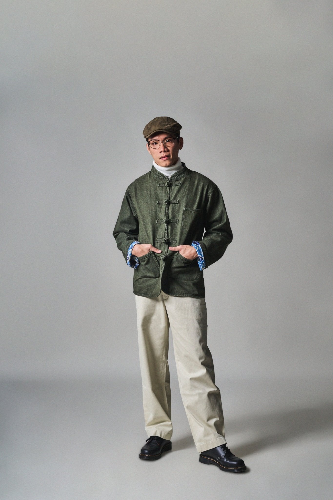 【千歲松綠】 Pine Green Washed Denim KF Jacket - Full House Denim & Workshop