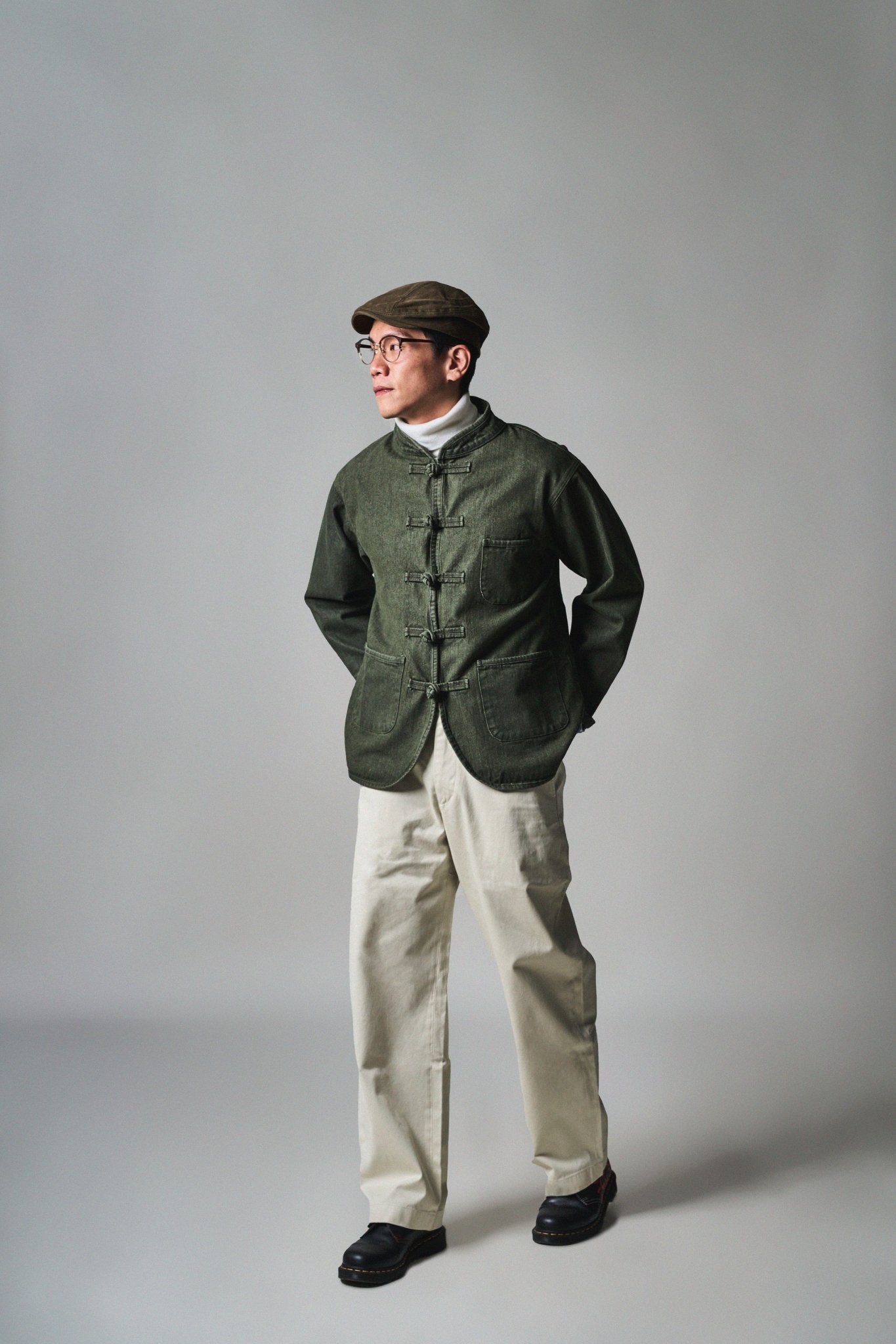 【千歲松綠】 Pine Green Washed Denim KF Jacket - Full House Denim & Workshop