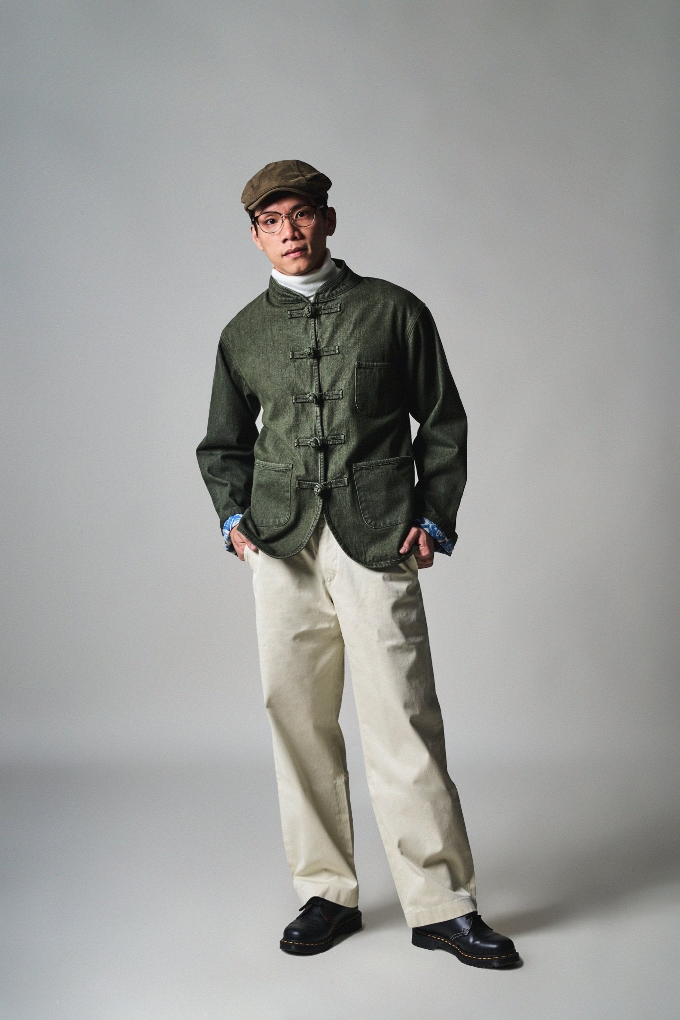 【千歲松綠】 Pine Green Washed Denim KF Jacket - Full House Denim & Workshop