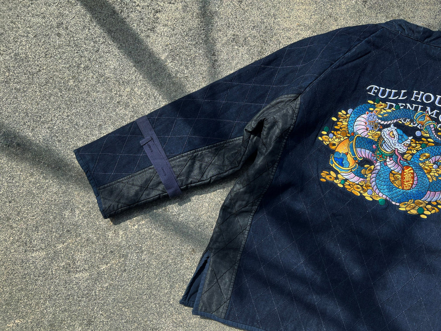 Pre - Order 預售開啟【Limited Edition】Wealth Serpent Embroidery Double Sided Haori【玉京子】 - Full House Denim & Workshop