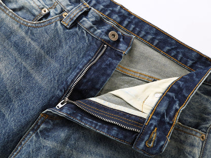 【Pre - Order】1995 Distressed Washed Selvage Straight Leg Jeans - Full House Denim & Workshop