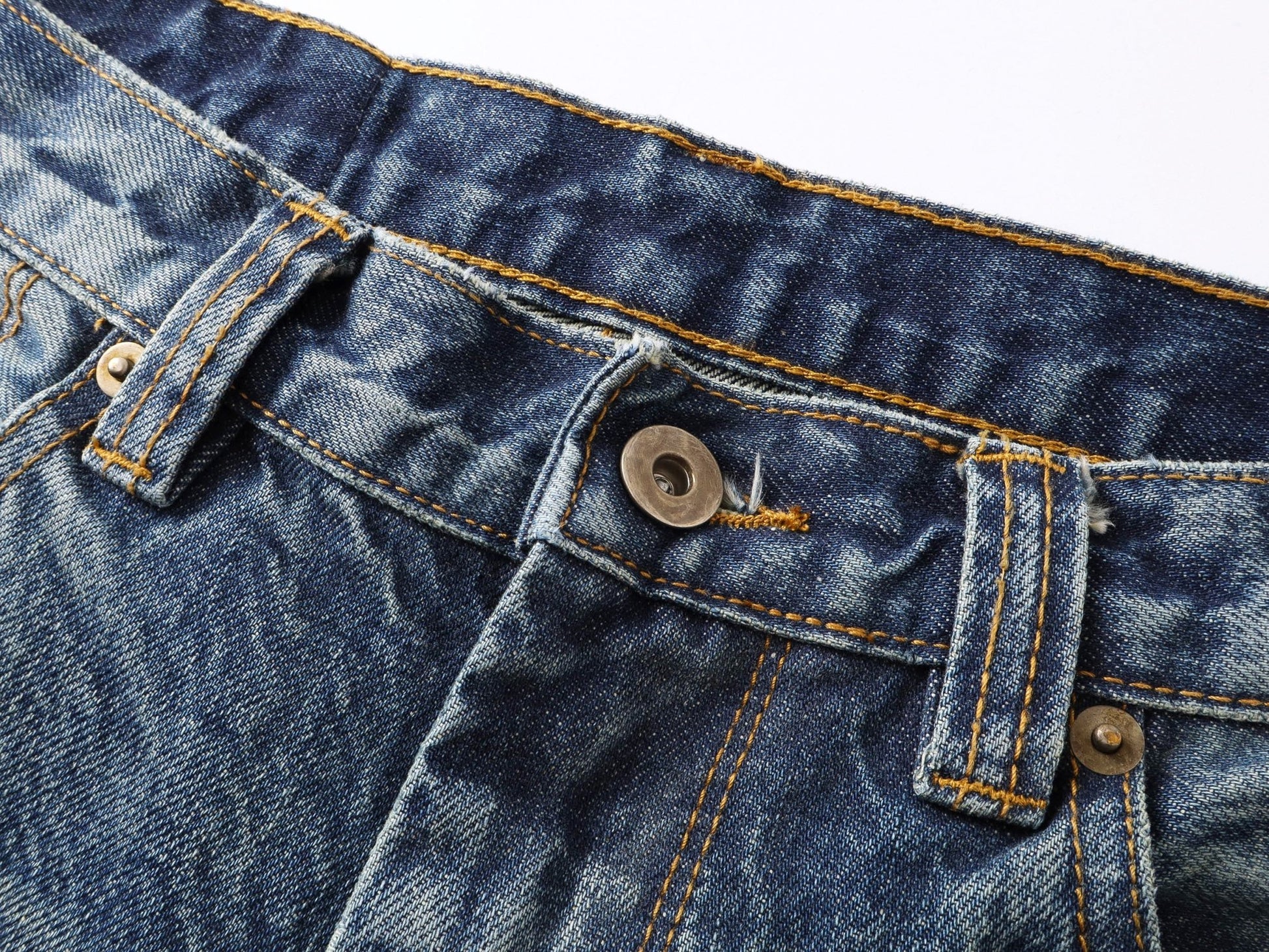 【Pre - Order】1995 Distressed Washed Selvage Straight Leg Jeans - Full House Denim & Workshop