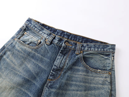 【Pre - Order】1995 Distressed Washed Selvage Straight Leg Jeans - Full House Denim & Workshop