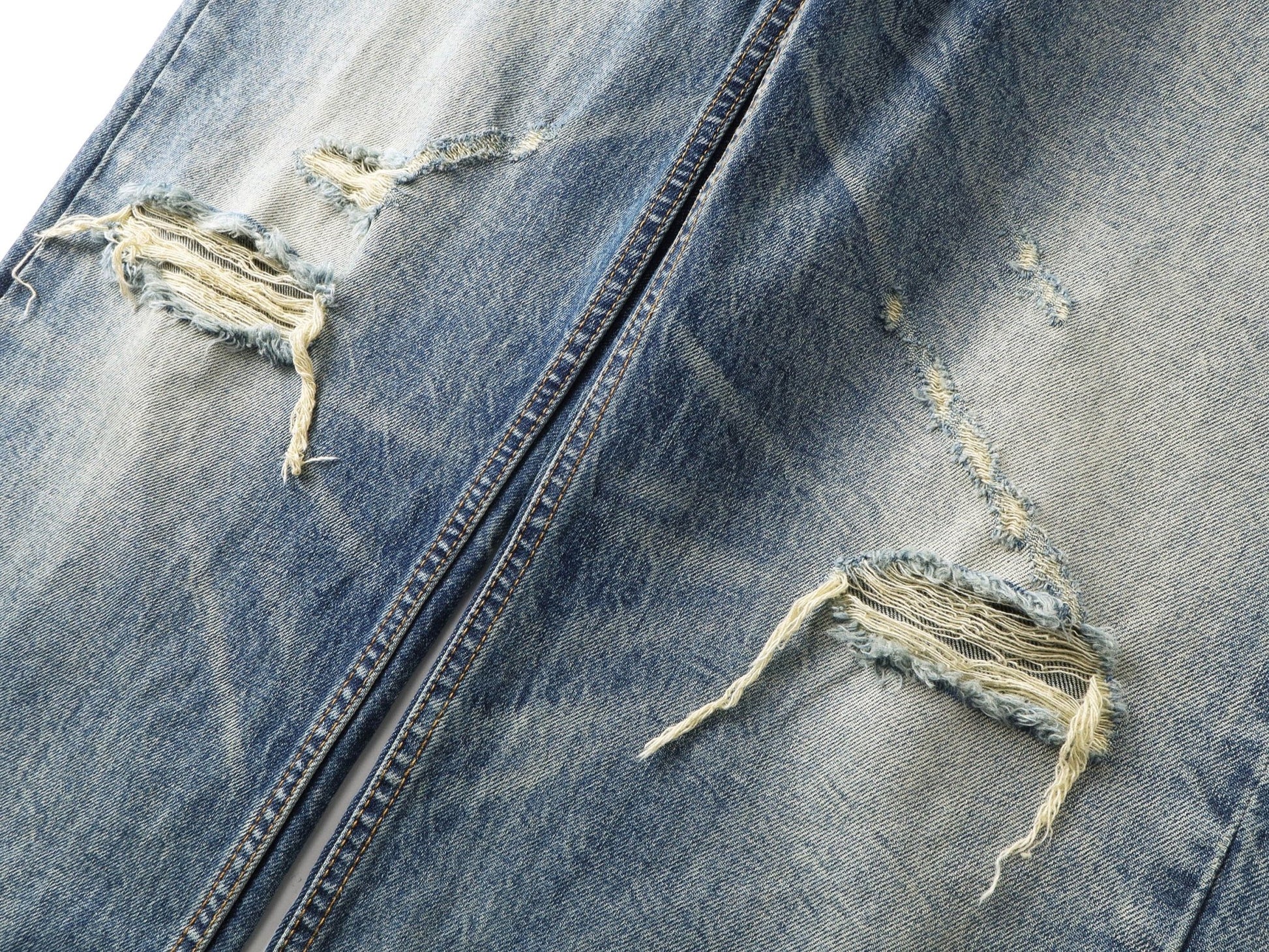 【Pre - Order】1995 Distressed Washed Selvage Straight Leg Jeans - Full House Denim & Workshop