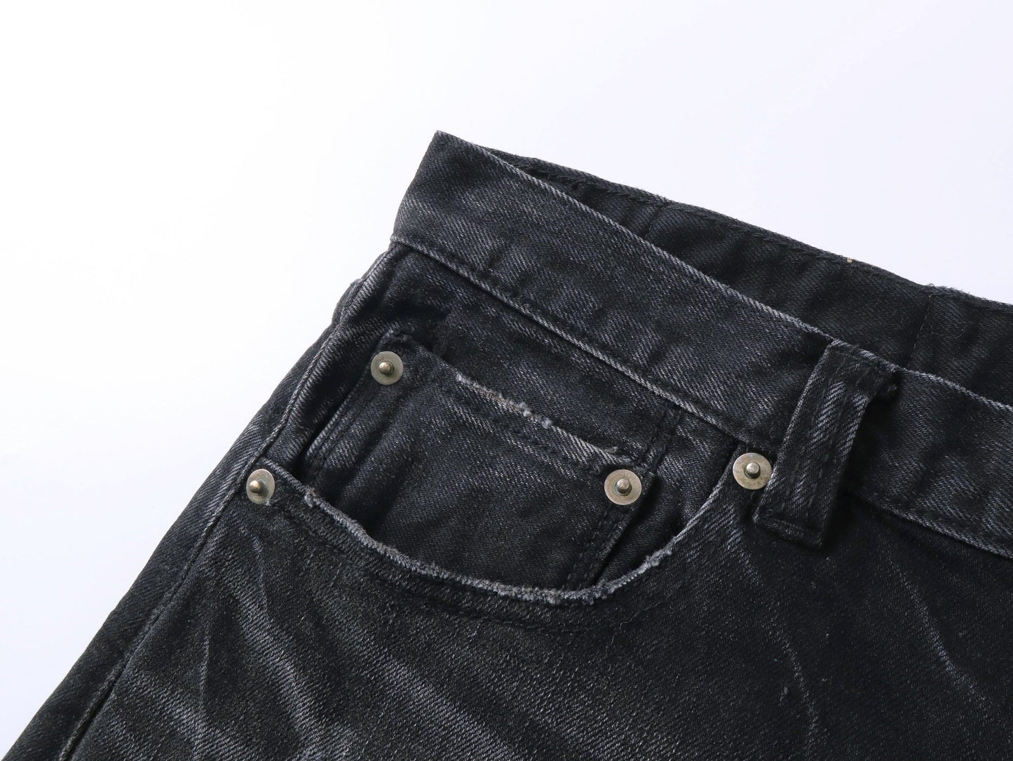 【Pre - Order】90's Damaged Washed Selvage Straight Leg Jeans - Full House Denim & Workshop