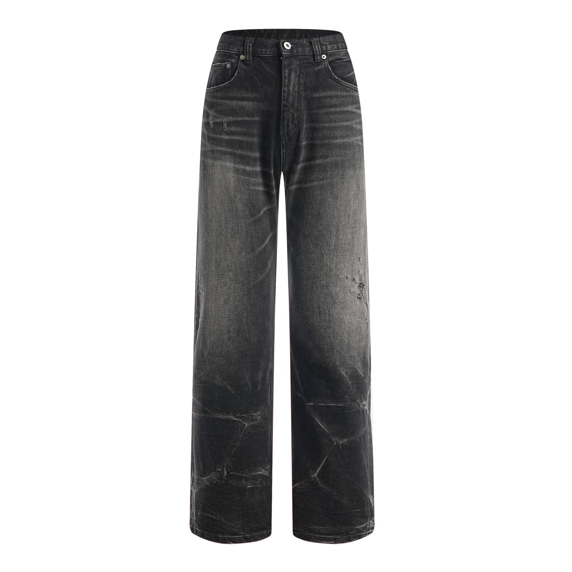 【Pre - Order】90's Damaged Washed Selvage Straight Leg Jeans - Full House Denim & Workshop