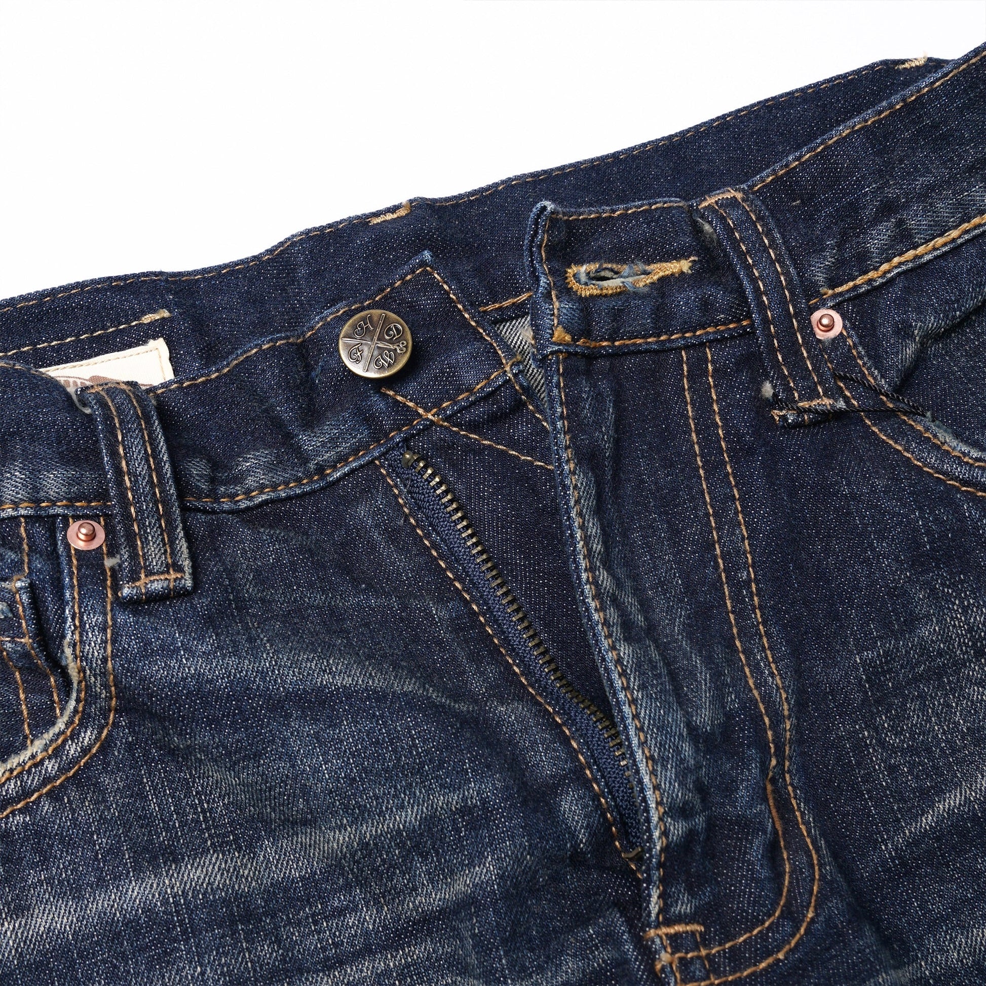 【訂製】RIV 2 Years 14oz. Washed Shorts Jeans - Full House Denim & Workshop