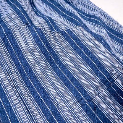 Stripe Pattern Jacquard Haori 藍簡條紋提花羽織 - Full House Denim & Workshop