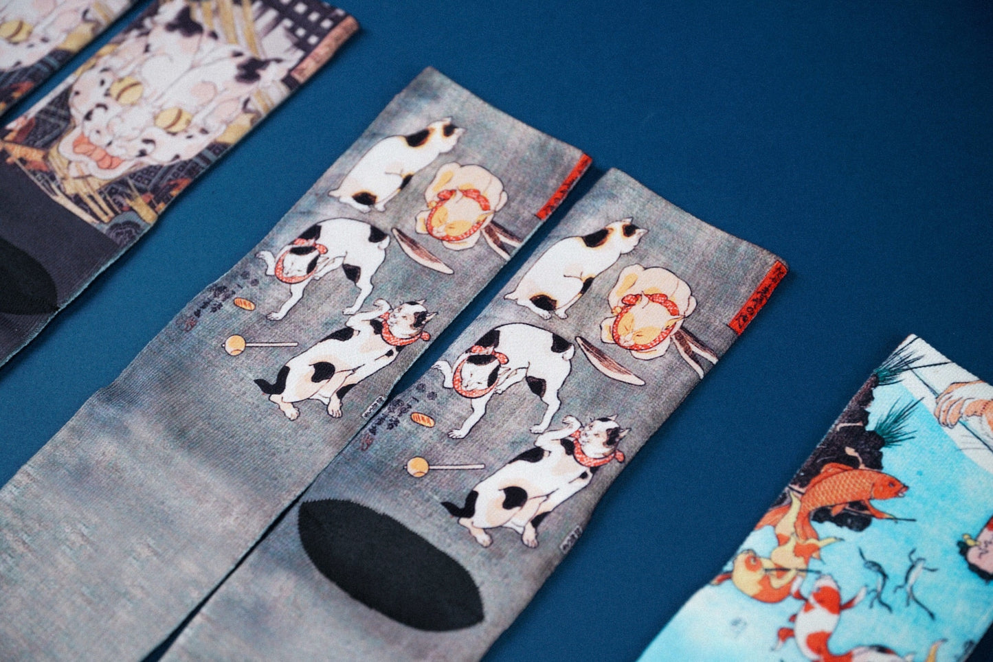 Ukiyo - e Cats Socks 猫(ねこ)靴下 - Full House Denim & Workshop