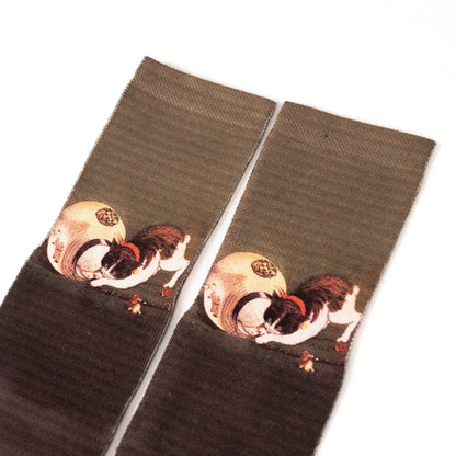 Ukiyo - e Cats Socks 花斑寝子猫靴下 - Full House Denim & Workshop