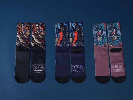 Ukiyo - e Samurai Socks - Full House Denim & Workshop