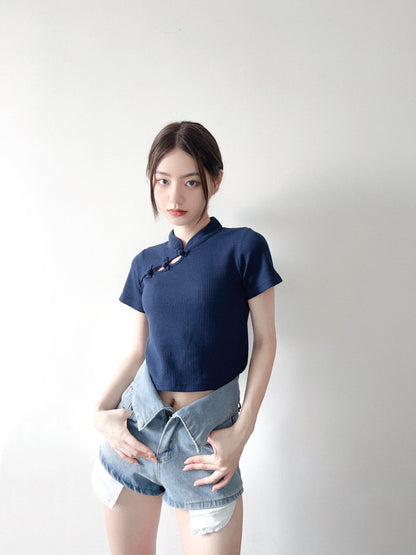 Waffle KF Crop Tee - Full House Denim & Workshop