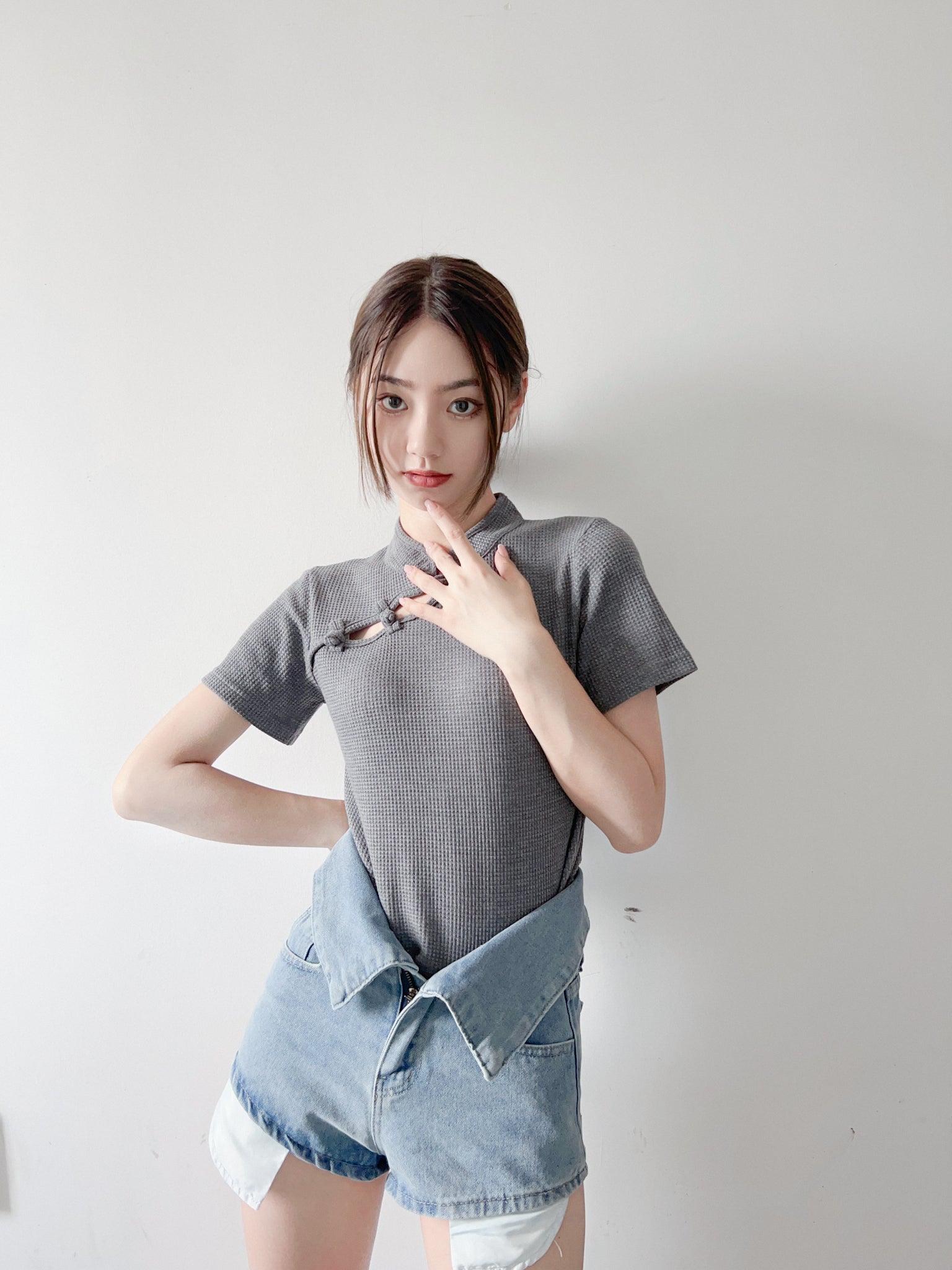 Waffle KF Crop Tee - Full House Denim & Workshop