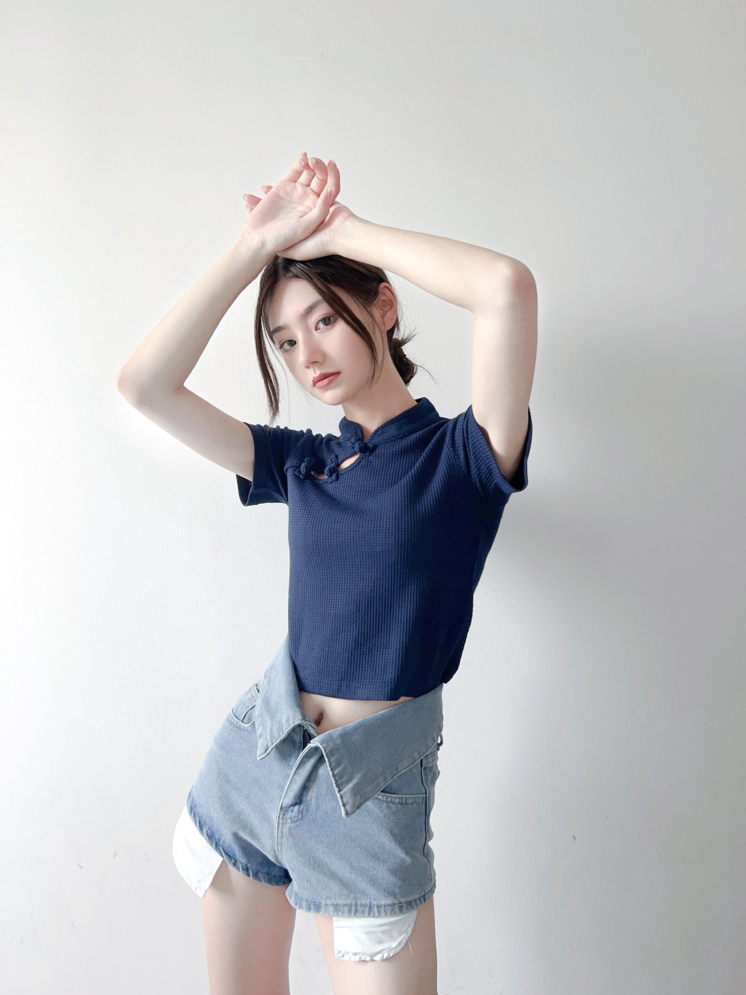 Waffle KF Crop Tee - Full House Denim & Workshop