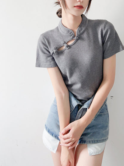 Waffle KF Crop Tee - Full House Denim & Workshop