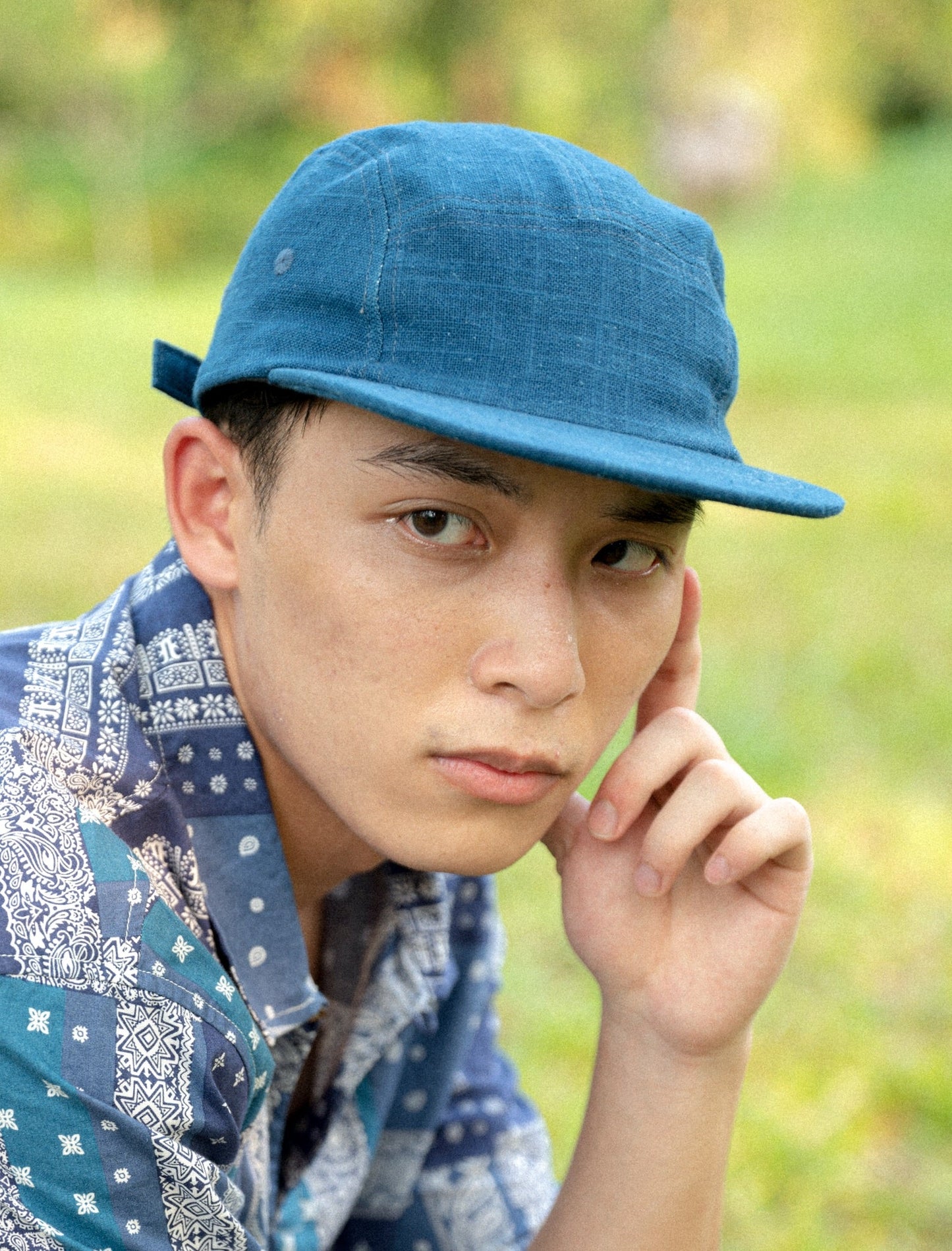 Washed Indigo 5 Panel Cap 洗水藍染五片帽 - Full House Denim & Workshop