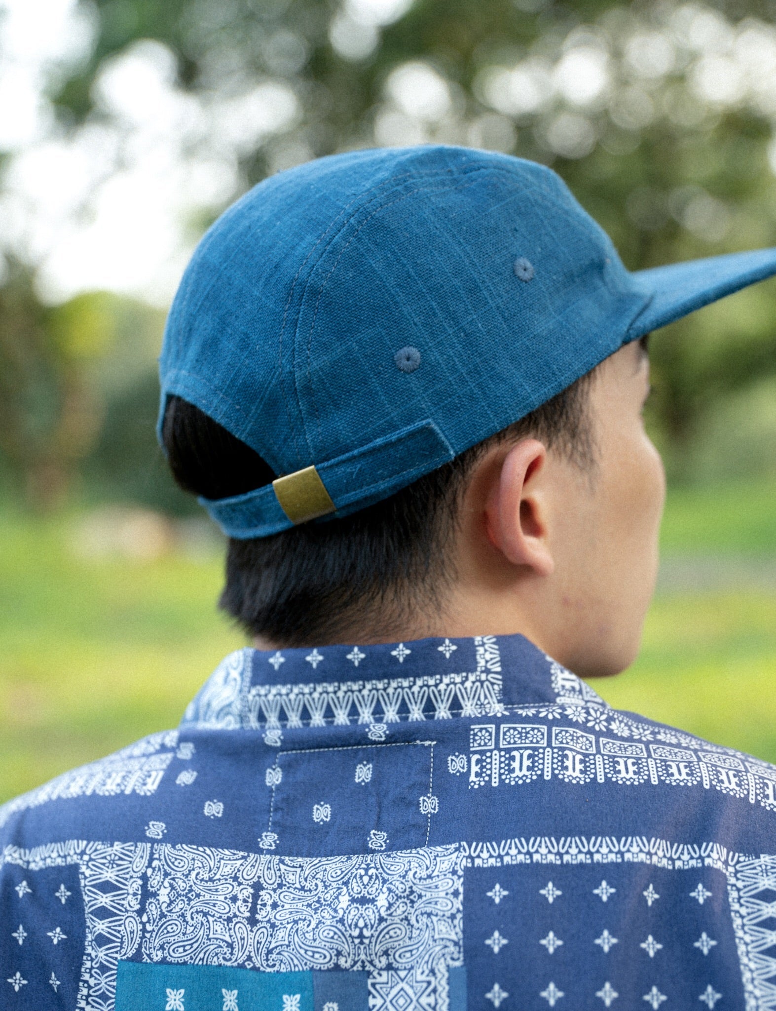 Washed Indigo 5 Panel Cap 洗水藍染五片帽 - Full House Denim & Workshop