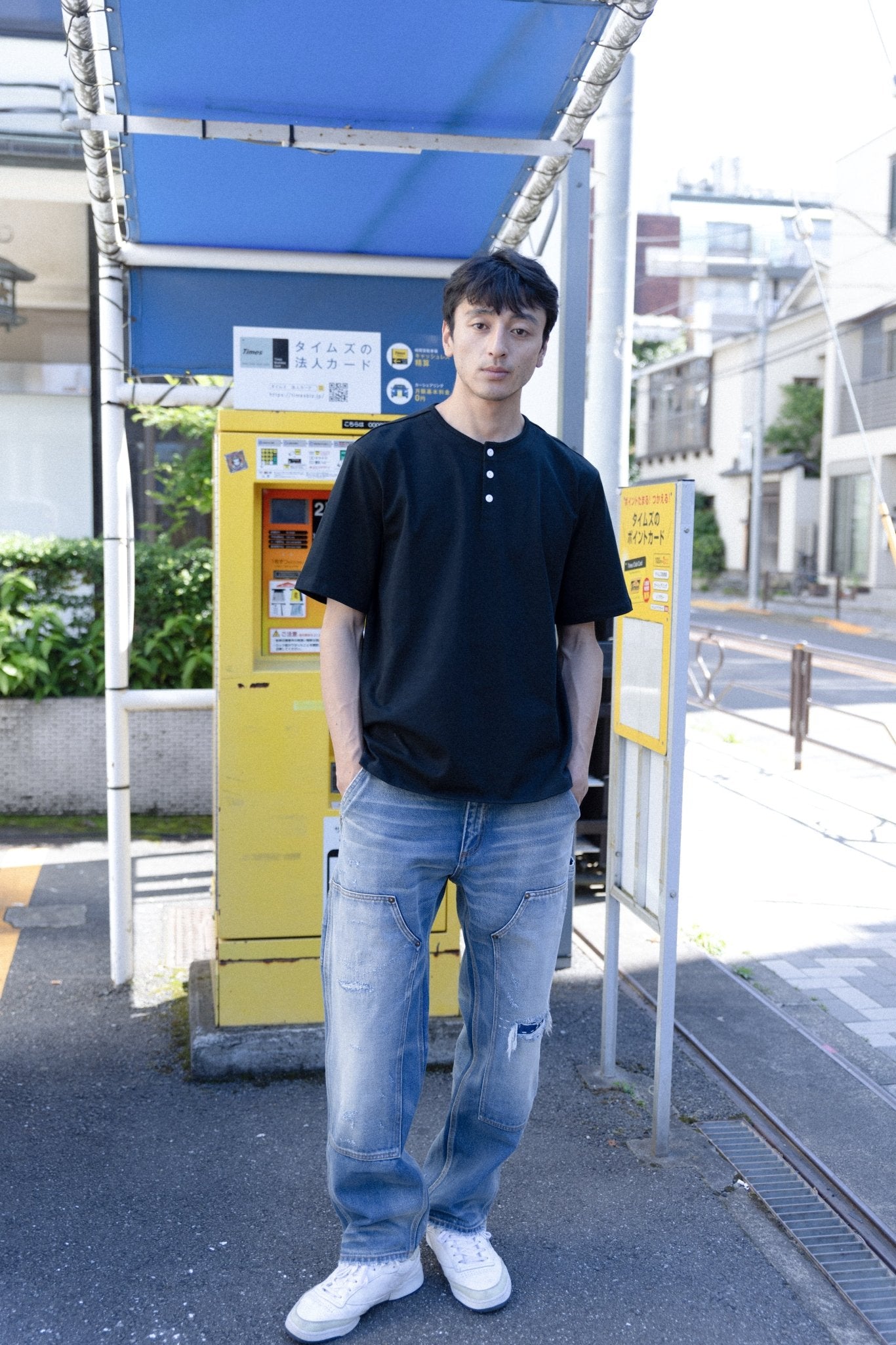 【二代目】Washi Paper Yarn Blended Henley T-Shirt 和紙紗混紡高密棉亨利領T-Shirt - Full House Denim & Workshop