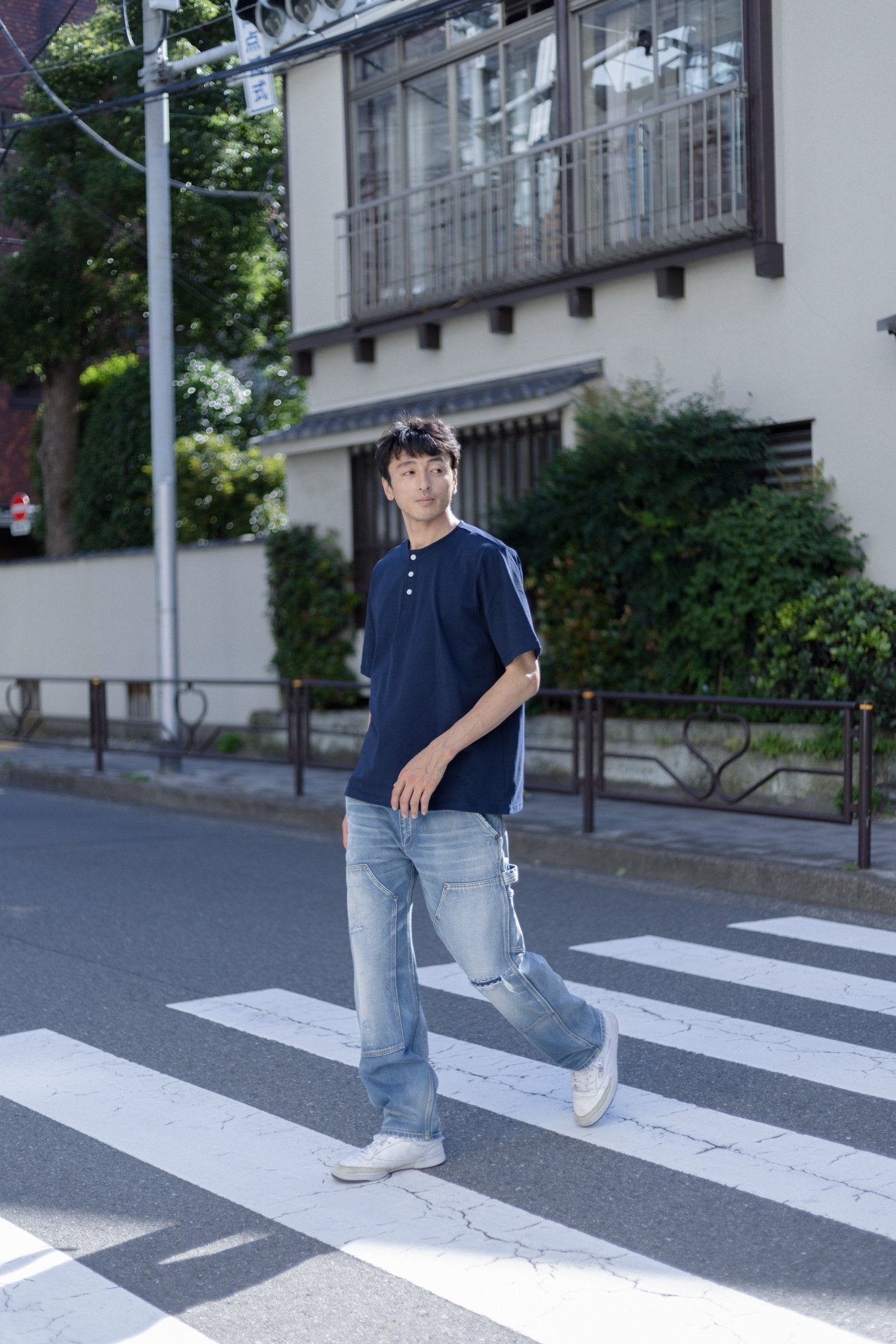 【二代目】Washi Paper Yarn Blended Henley T-Shirt 和紙紗混紡高密棉亨利領T-Shirt - Full House Denim & Workshop