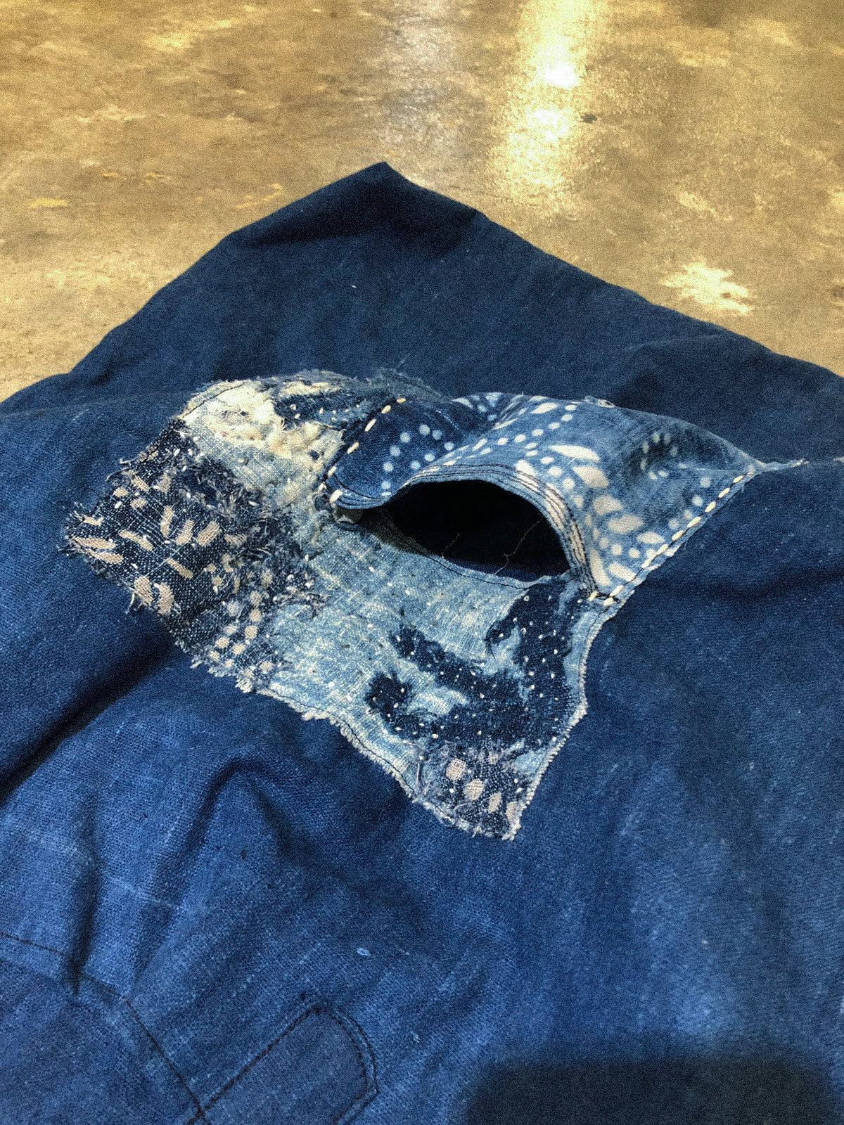 Aomori-ken Boro Indigo Tote Bag Aomori ragged blue dyed tote bag